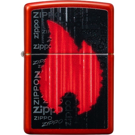 Zippo 2022 Zippo Flame Design, Anodized Red, ZIP-49584